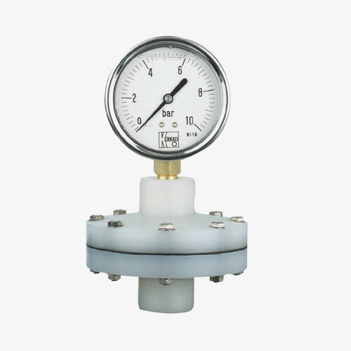 Манометр із розділювальною мембранною діафрагмою з ПВДФ MAN-RD...DRM-632