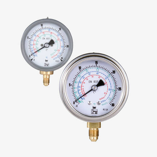 Манометр із трубкою Бурдона – холодильні технології MAN-T-R