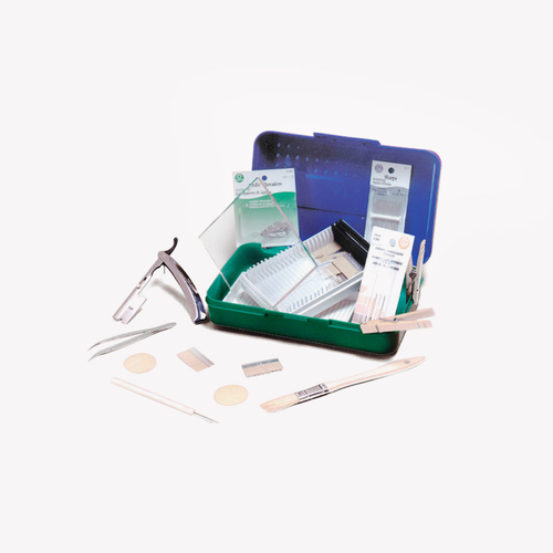 F025A – набір для мікроскопії поперечного зрізу волокна та пряжі