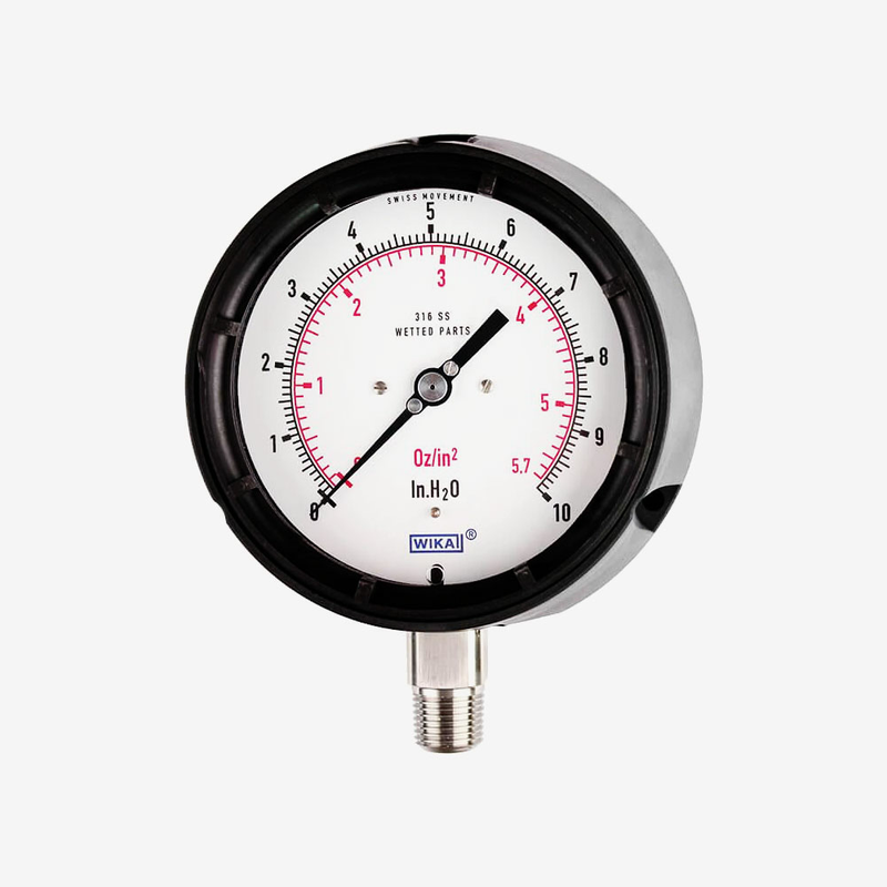 Капсульний манометр 612.34 / 632.34 / 633.34, мідний сплав або нержавіюча сталь, рис. 0