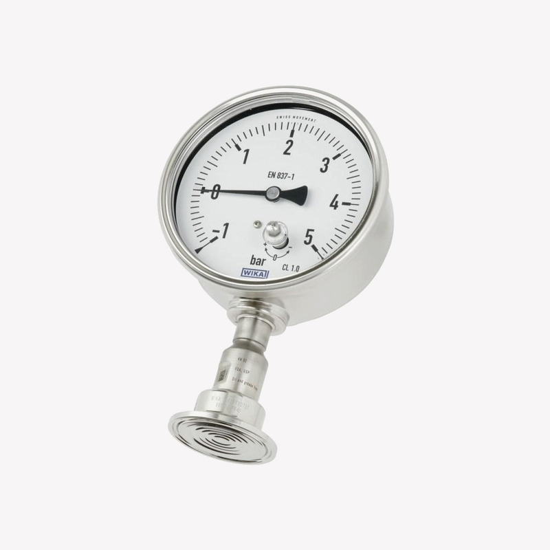 Манометр у гігієнічному виконанні зі встановленою розділювальною діафрагмою DSS22P, рис. 0