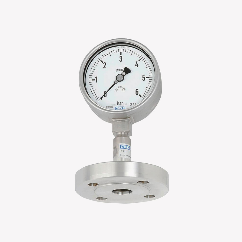 Манометр зі встановленою розділювальною діафрагмою DSS26M за EN 837-1, рис. 0