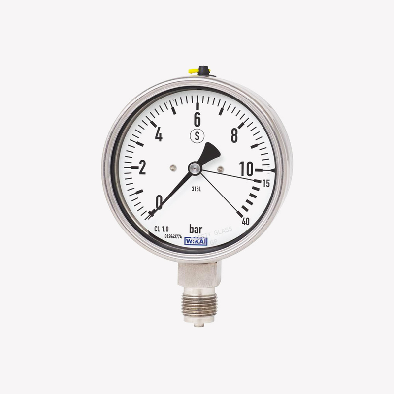 Манометр із трубкою Бурдона 232.36 / 233.36, нержавіюча сталь, рис. 0