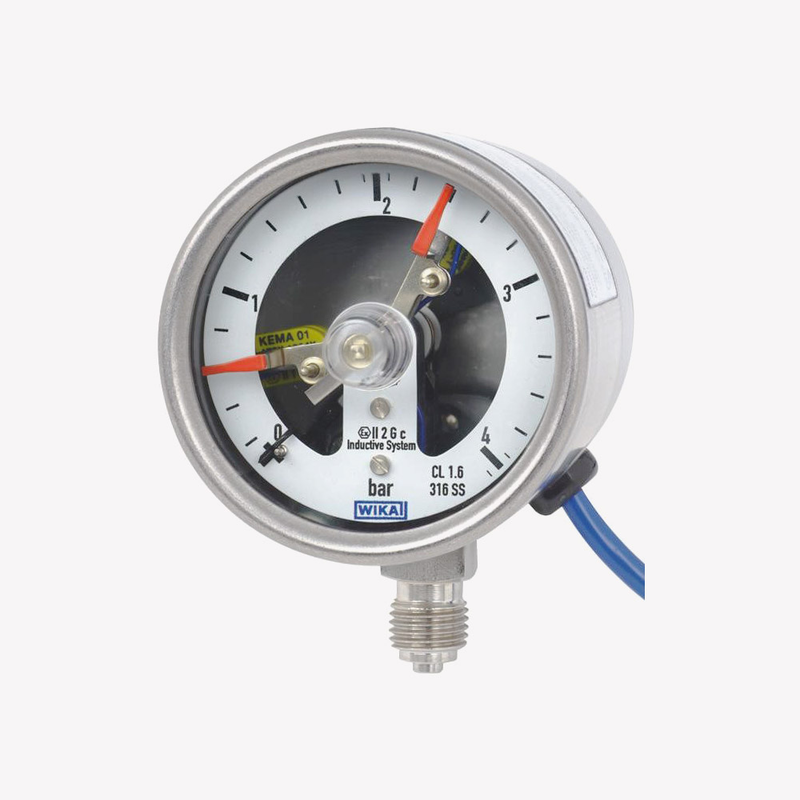 Манометр із трубкою Бурдона з перемикальними контактами PGS23.063, рис. 0