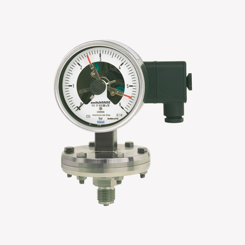 Мембранний манометр із перемикальними контактами 432.56 / 432.36, рис. 0