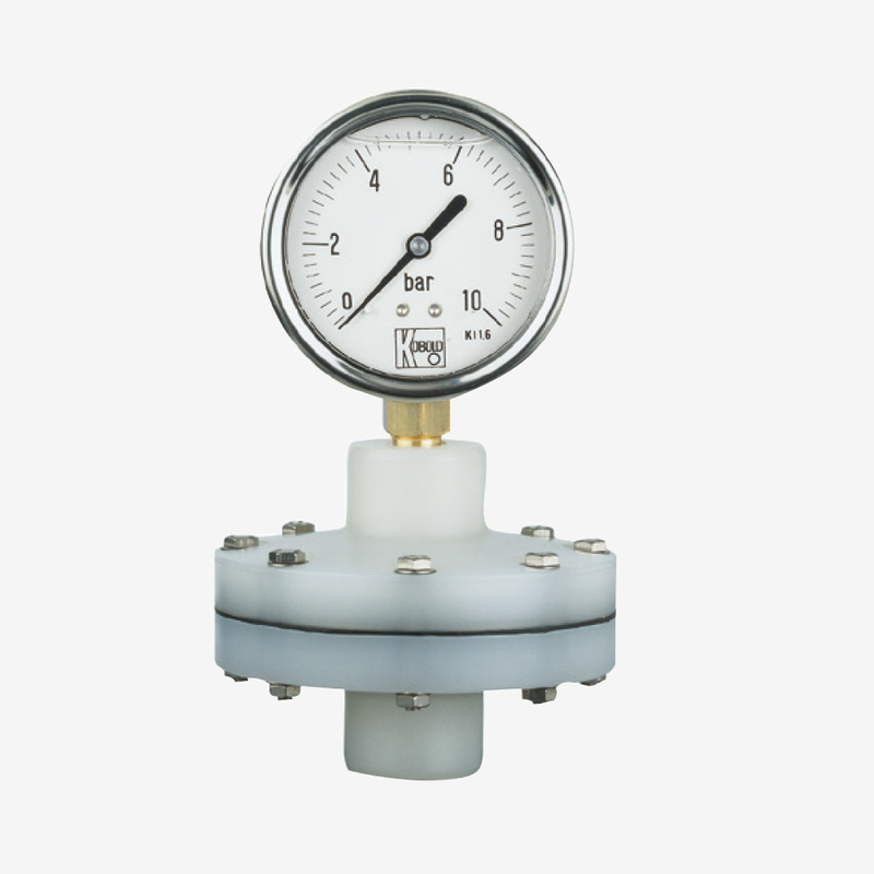 Манометр із розділювальною мембранною діафрагмою з ПВДФ MAN-RD...DRM-632, рис. 0