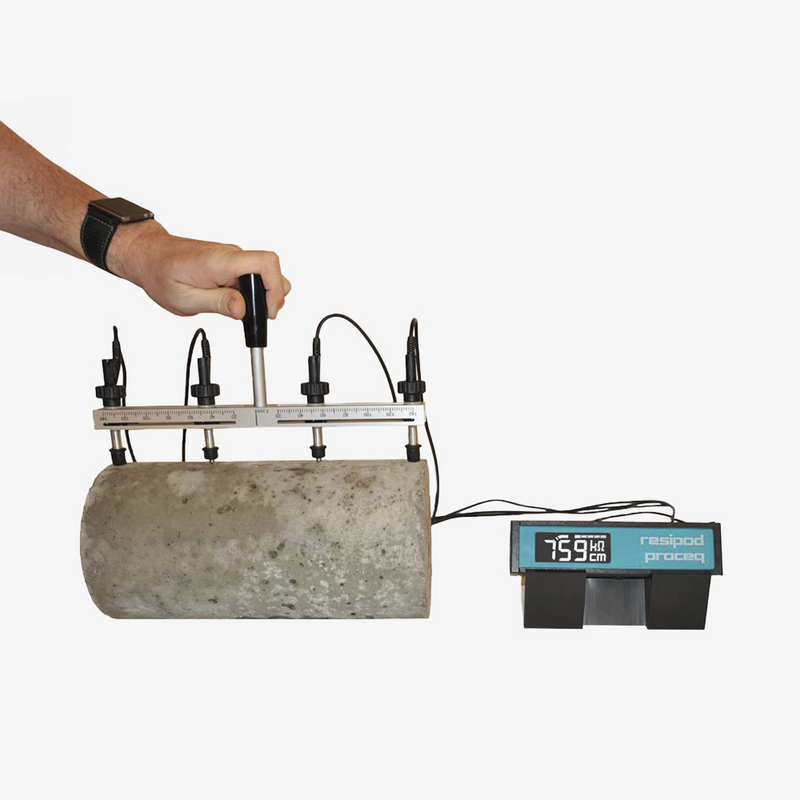 Resipod – вимірювання питомого електричного опору бетону, рис. 2